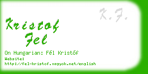 kristof fel business card